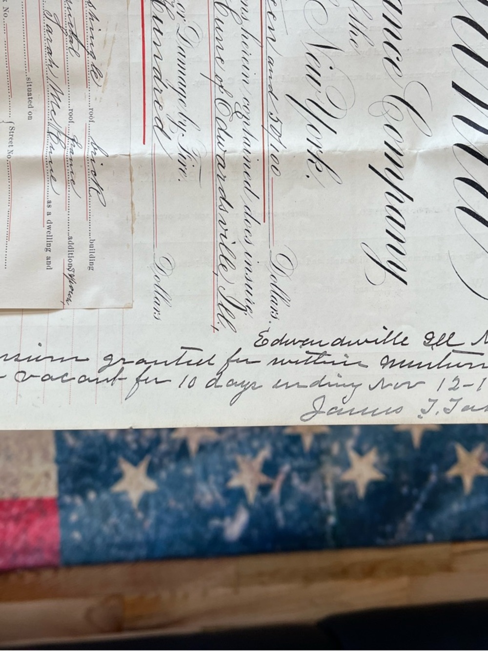 Original 1892 Germania Fire Insurance Policy - Picture 11 of 16